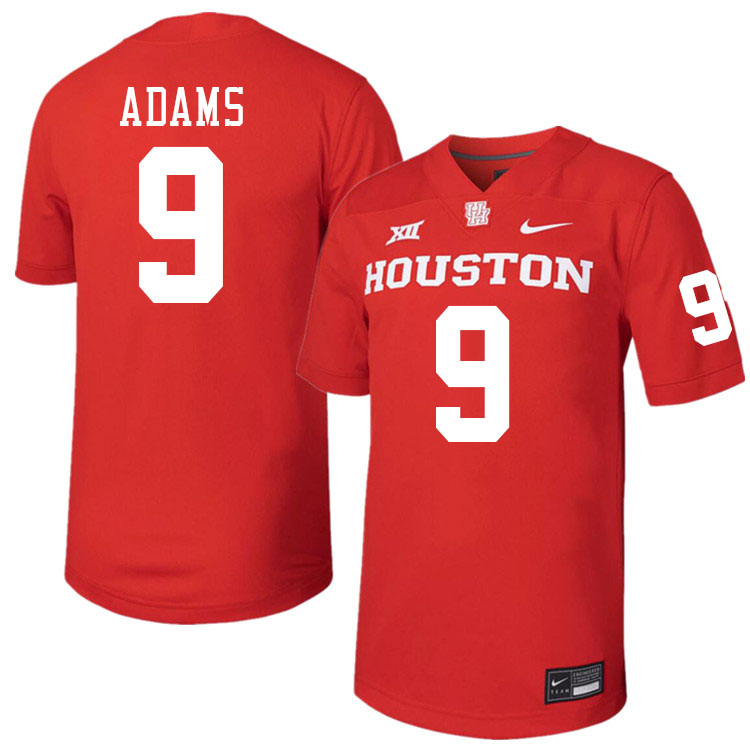 Houston Cougars #9 Matthew Adams College Football Jerseys Stitched Sale-Red